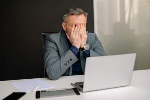 stressed man