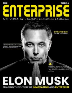 Digital magazine featuring elon musk
